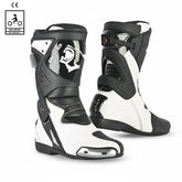 BELA RACE PRO (R-6) Leather Motorcycle Boots Black White – Maximomoto PT