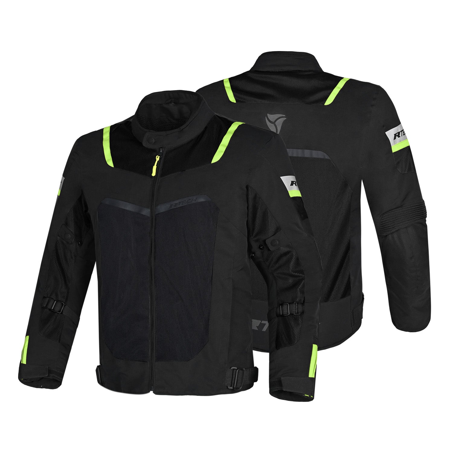 R-TECH SPIRAL MESH Motorcycle Jackets - Yellow, Black, Fluorescent Red – 3 – Maximomoto PT