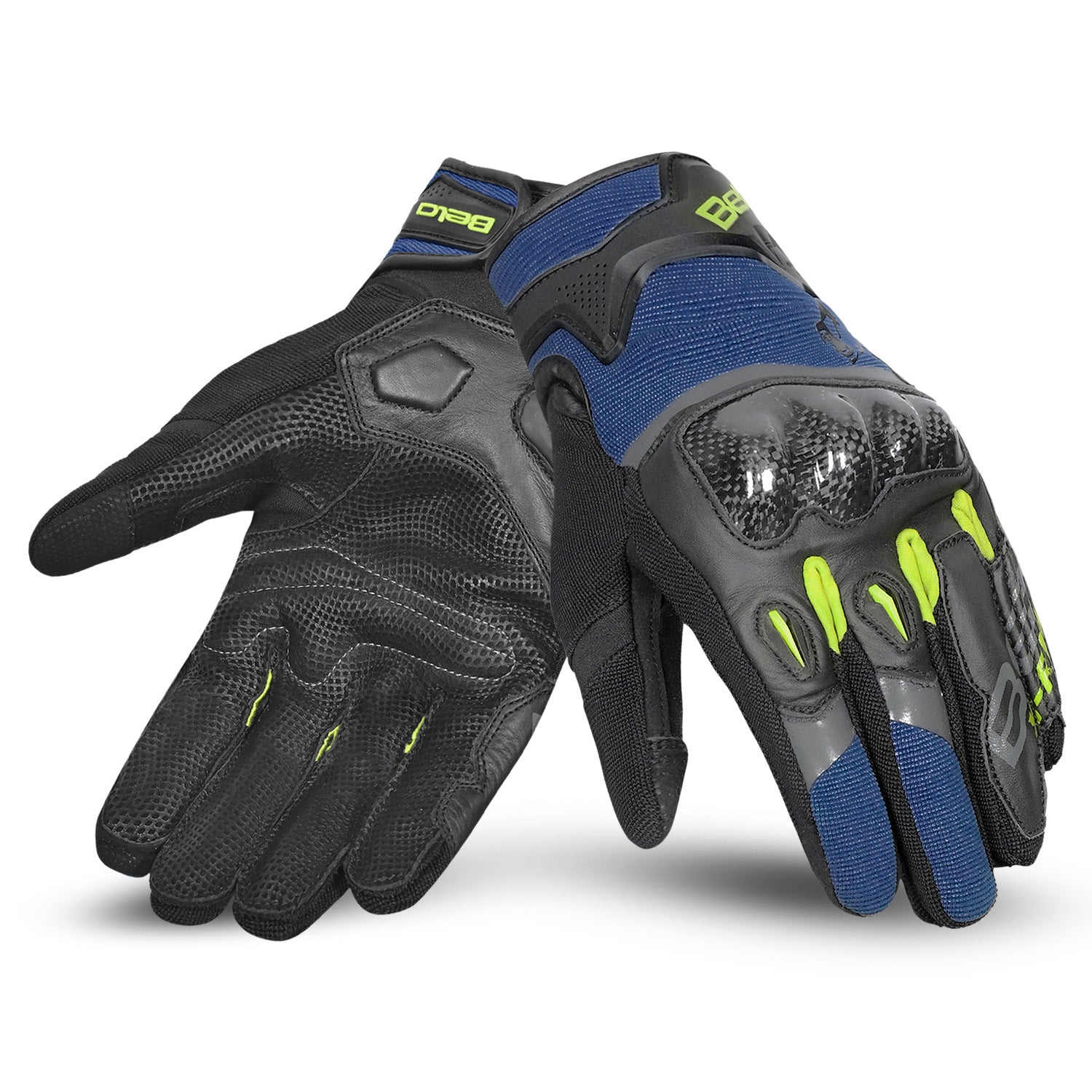 BELA DARING Moto Homem Textile Luvas Azul Amarelo Preto – 1 – Maximomoto PT