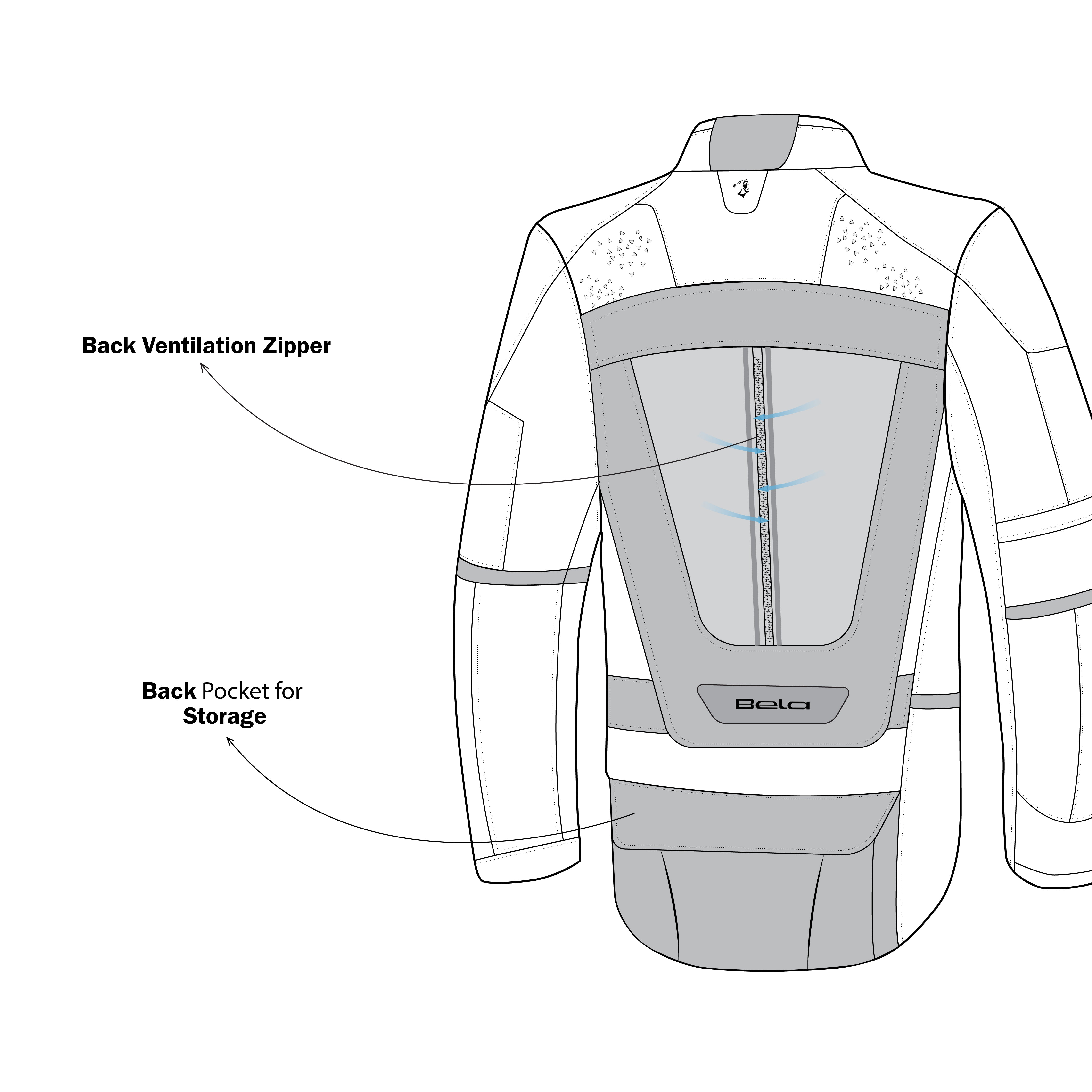 BELA CROSSROAD EXTREME WP Motorcycle Textile Jackets Ice Gray Black – 14 – Maximomoto PT