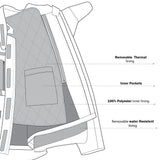 R-TECH KNIGHT RIDER Moto Longa Casacos Preto Antracite Amarelo