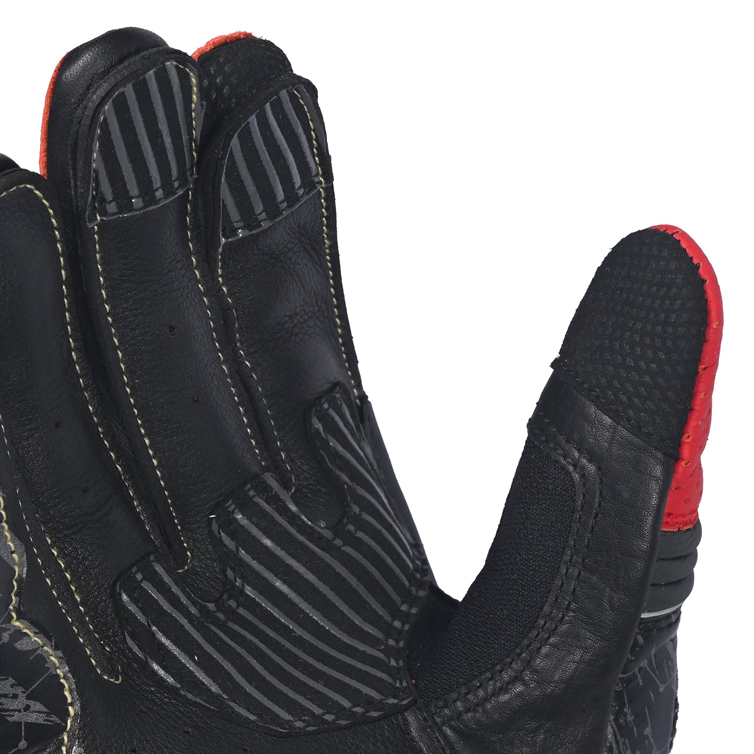 BELA ARMOUR PRO Moto Curta Luvas Preto Vermelho – 5 – Maximomoto PT