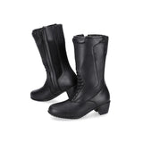 BELA ALPINE Women's Motorcycle Leather Boots in Black