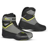 BELA BLAZE Moto Couro Botas Homem Preto Fluorescente Amarelo