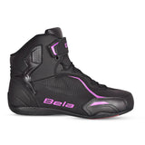 BELA JET EVO Motorcycle Leather Boots for Women, Pink and Black