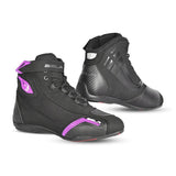 Beautiful Kiva Women's Motorcycle Leather Boots Black Purple