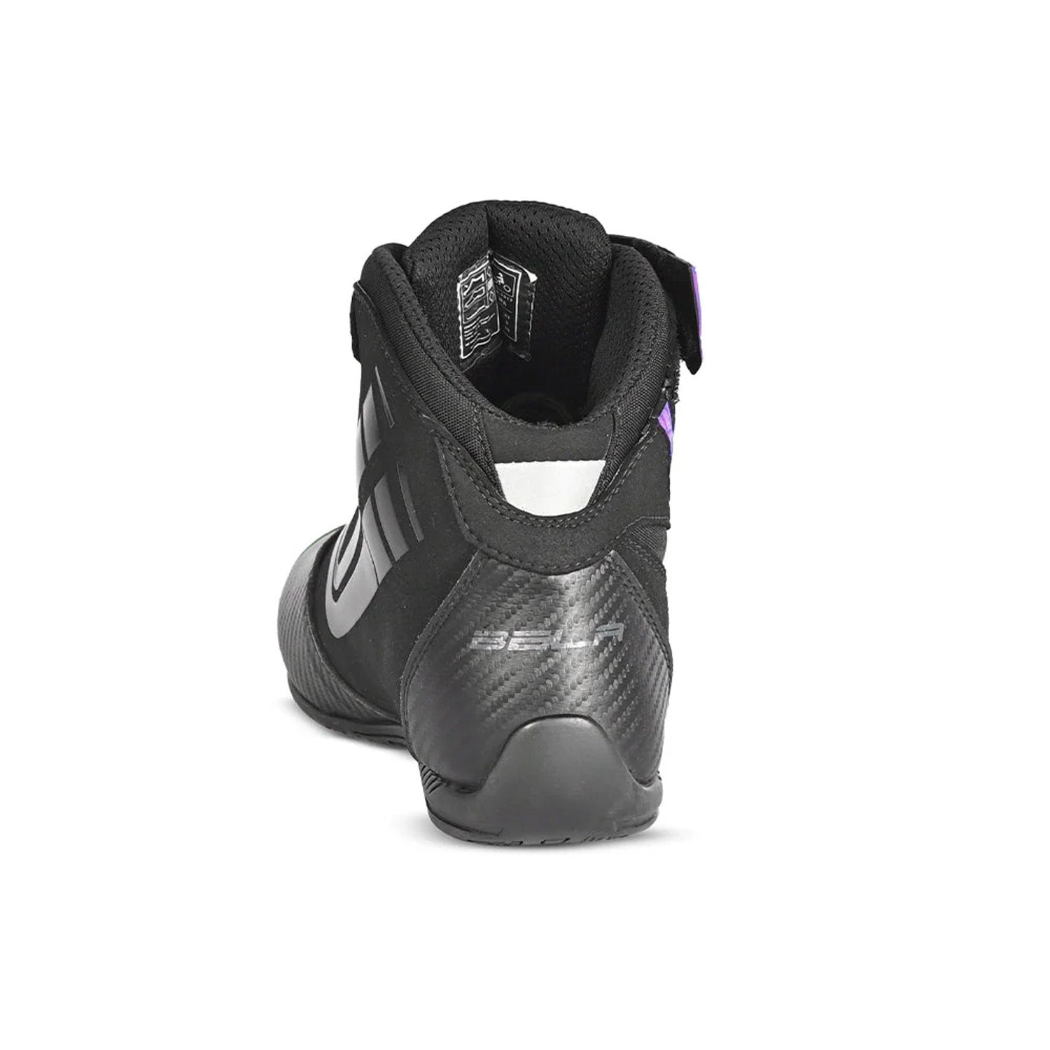 Beautiful Kiva Women's Motorcycle Leather Boots Black Purple – 4 – Maximomoto PT