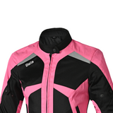 BELA AIRY WP Ladies Motorcycle Jackets Textile Black Pink Fluor