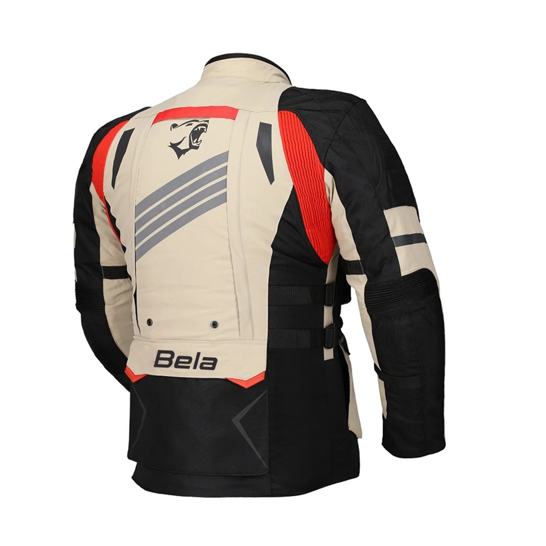 BELA Hailstorm Textile Motorcycle Jackets Cream Black Blue – 3 – Maximomoto PT