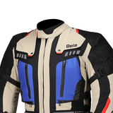 BELA Hailstorm Textile Motorcycle Jackets Cream Black Blue