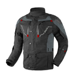 BELA NORDIC 4 Moto Textil Casaco Preto Cinza Vermelho