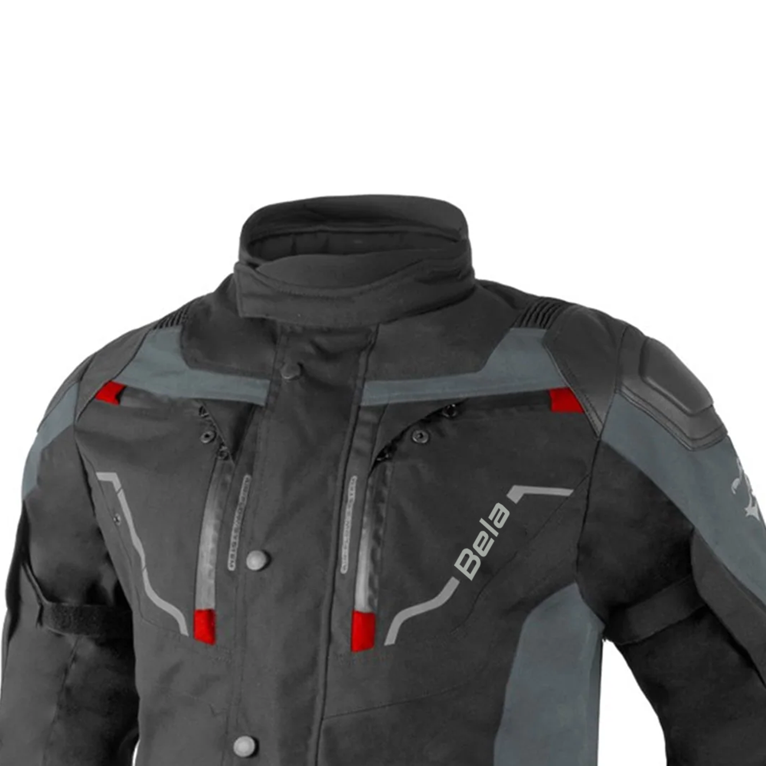 BELA NORDIC 4 Moto Textil Casaco Preto Cinza Vermelho – 2 – Maximomoto PT