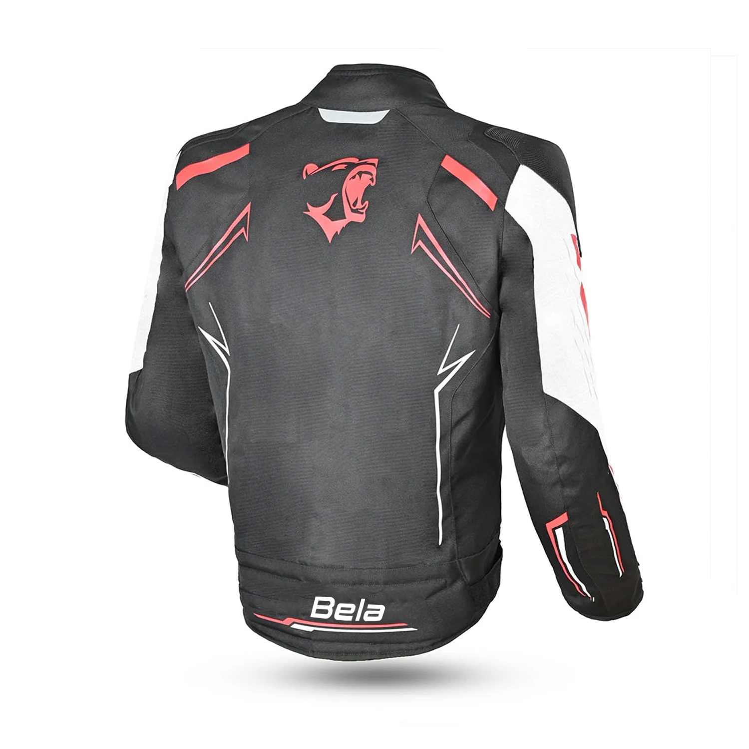 BELA PANTHER Motorcycle Textile Jackets Black White Red – 3 – Maximomoto PT
