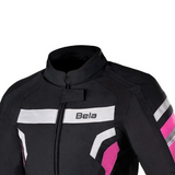 BELA Rebel Rider Casacos De Moto Textil Senhora Preto Rosa Fluor