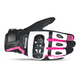 BELA AIR FLOW Moto Textile Gloves for Women, Black and Pink