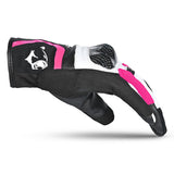 BELA AIR FLOW Moto Textile Gloves for Women, Black and Pink
