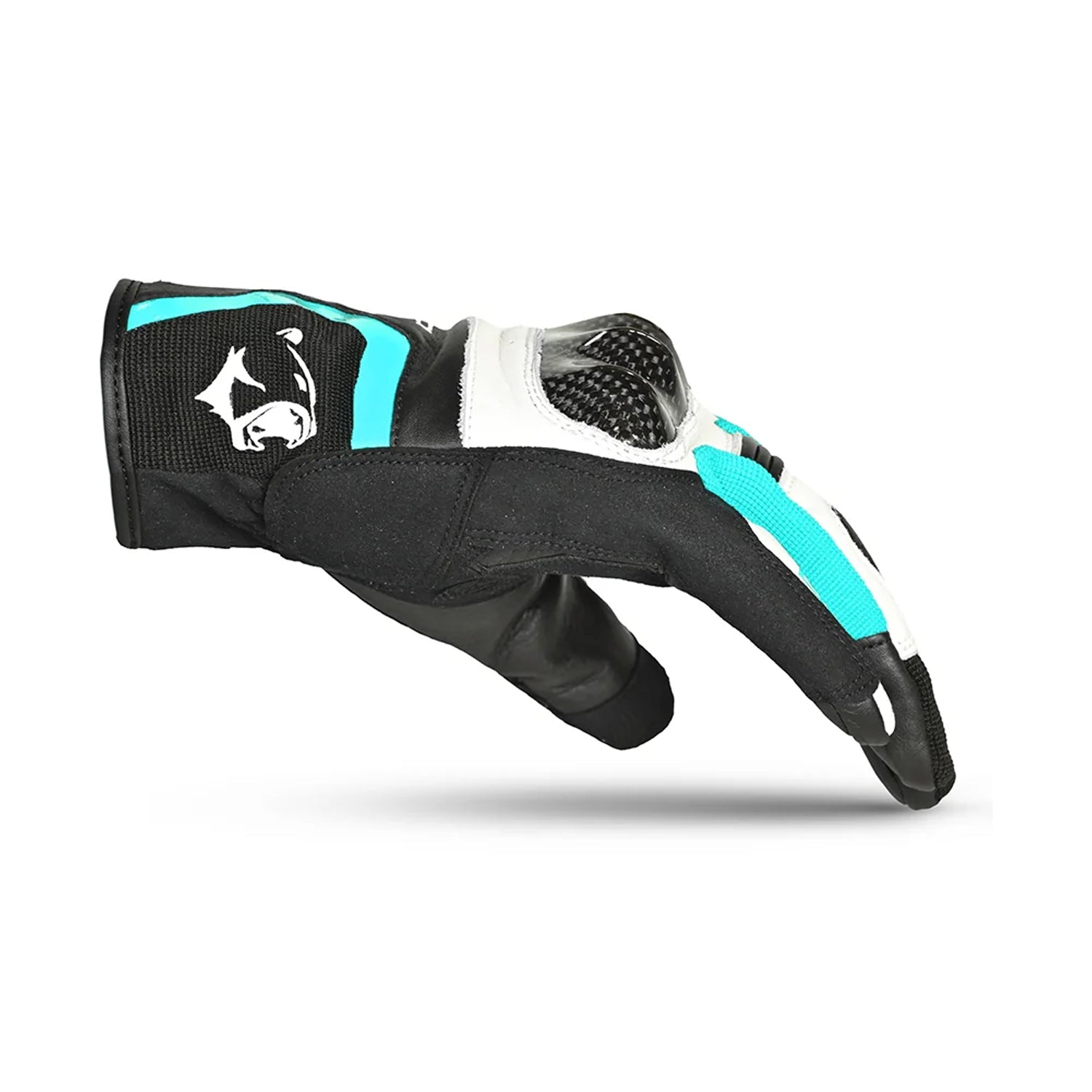 BELA AIR FLOW Moto Senhora Couro Luvas Turquesa Preta – 3 – Maximomoto PT