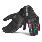 BELA BLAST Motorcycle Leather Gloves for Women, Black and Pink – Maximomoto PT