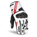 BELA BLAST Men's Motorcycle Leather Gloves Black White Red