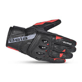 BELA BLAST Men's Motorcycle Leather Gloves Black Red