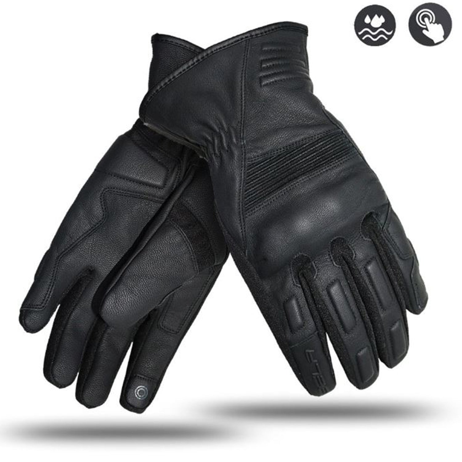 BEAUTIFUL CITY AICE Motorcycle Leather Gloves Black – 1 – Maximomoto PT