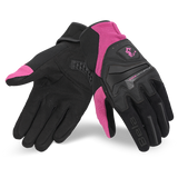 BELA STAR LUVAS DE MOTO SENHORA TEXTIL PRETO ROSA