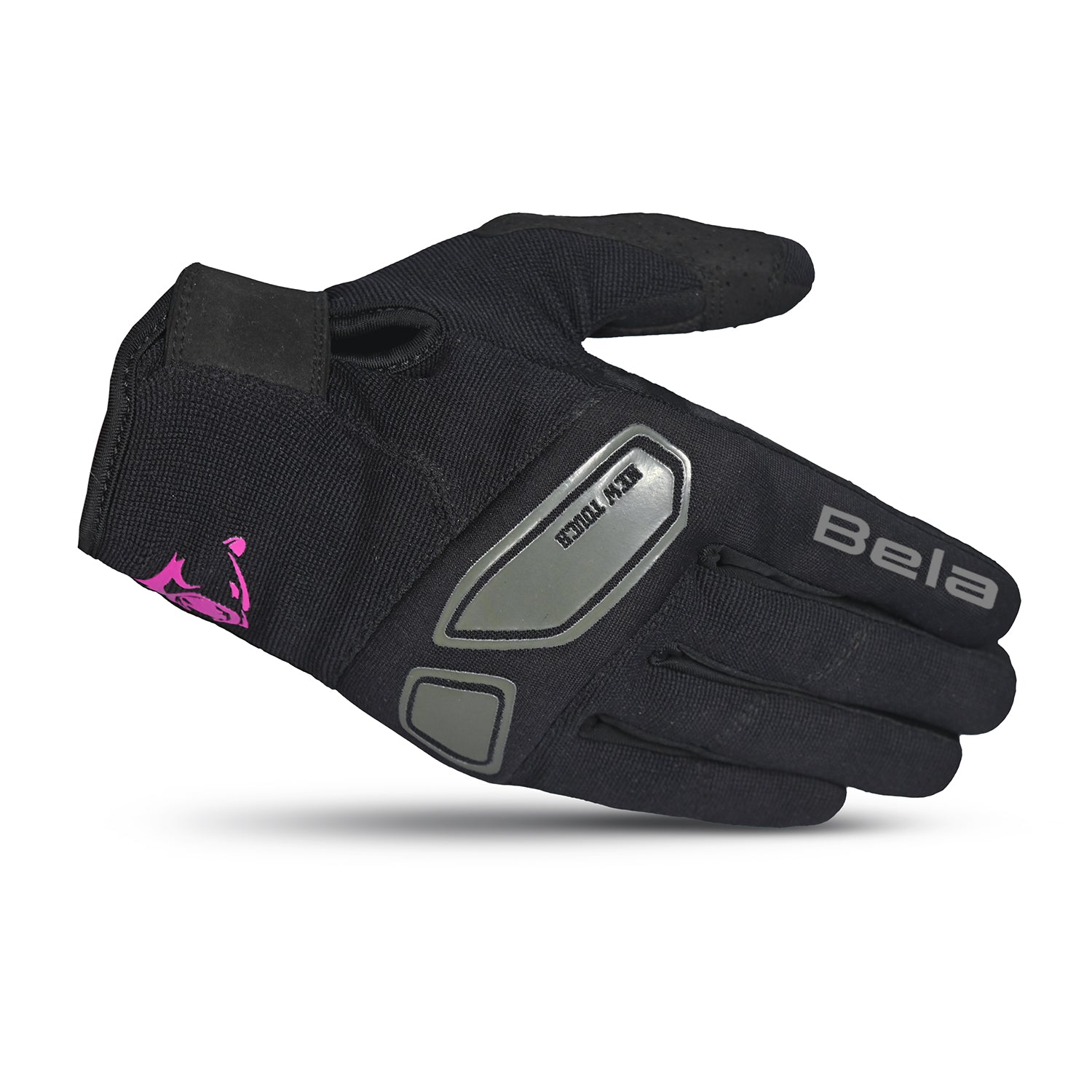 BELA LMBU 2 Luvas De Moto Senhora Textil Preto Rosa – 3 – Maximomoto PT