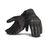 BELA RUSH Motorcycle Men's Leather Gloves Black Brown