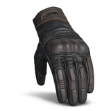 BELA RUSH Motorcycle Men's Leather Gloves Black Brown
