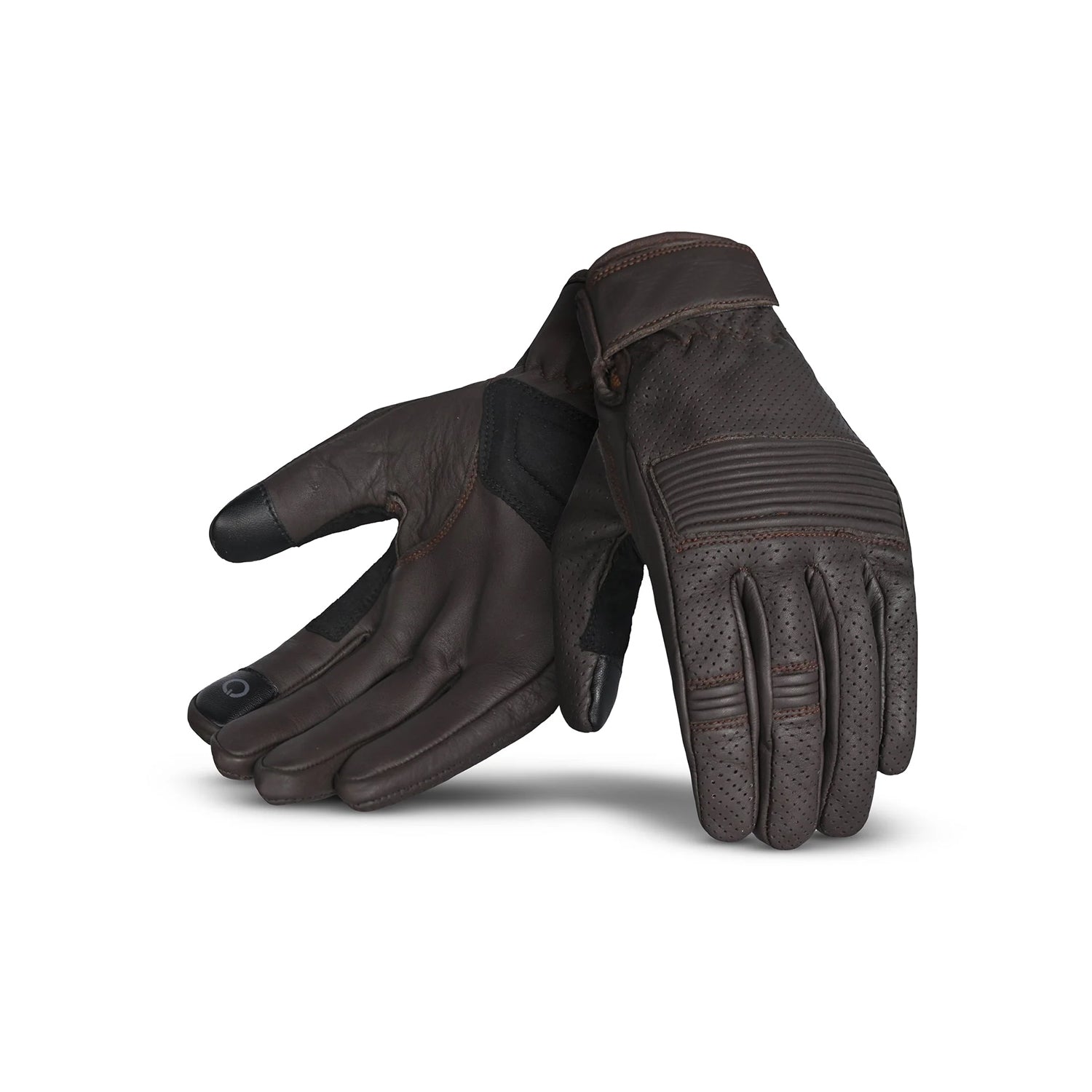 BELA STREETER Luvas De Moto Couro Marrón – 1 – Maximomoto PT
