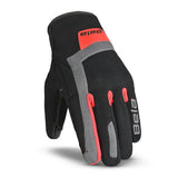 Linda Galaxy Winter WP Motorcycle Textile Gloves Black Red