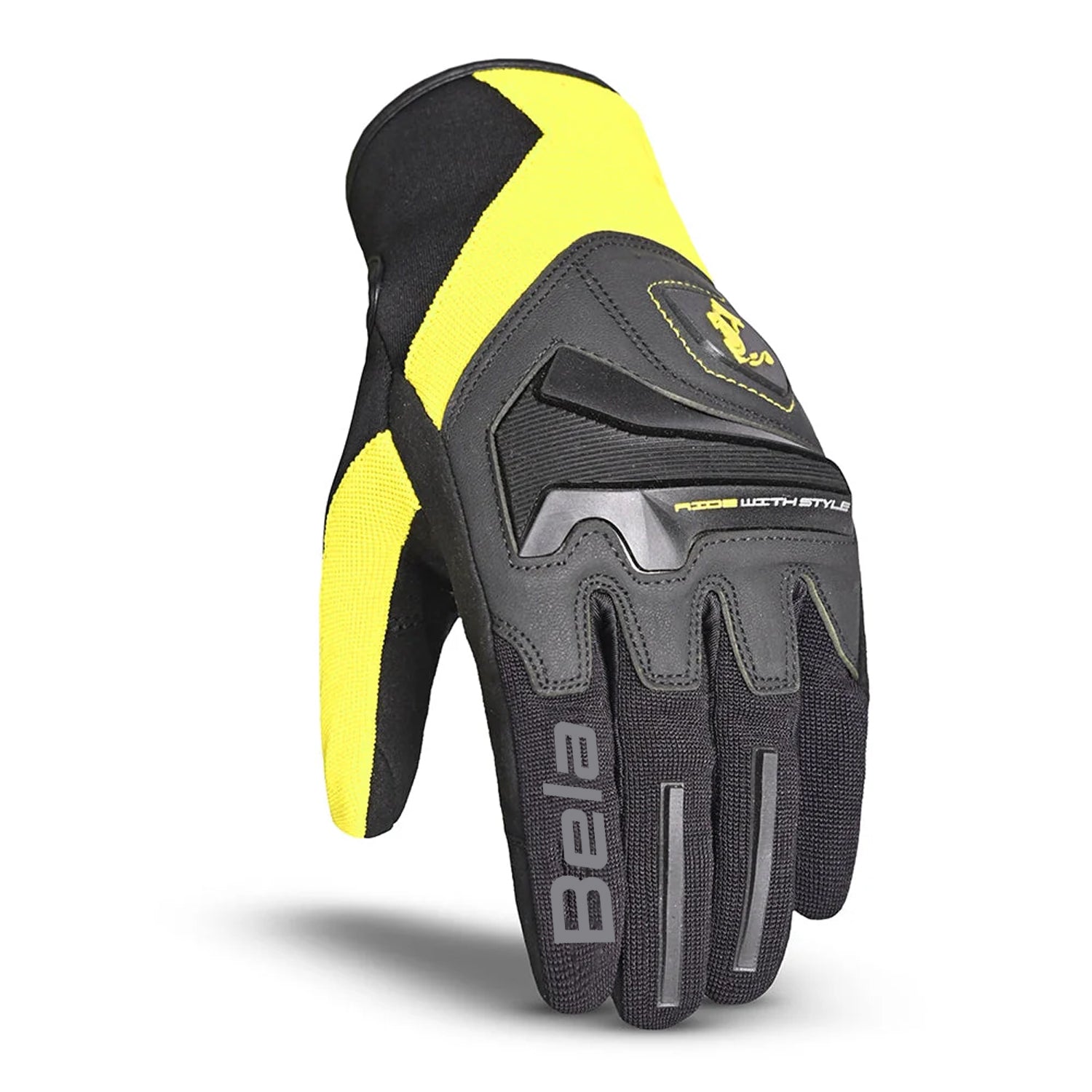 BELA STAR Moto Têxtil Men's Gloves Yellow Black – 2 – Maximomoto PT