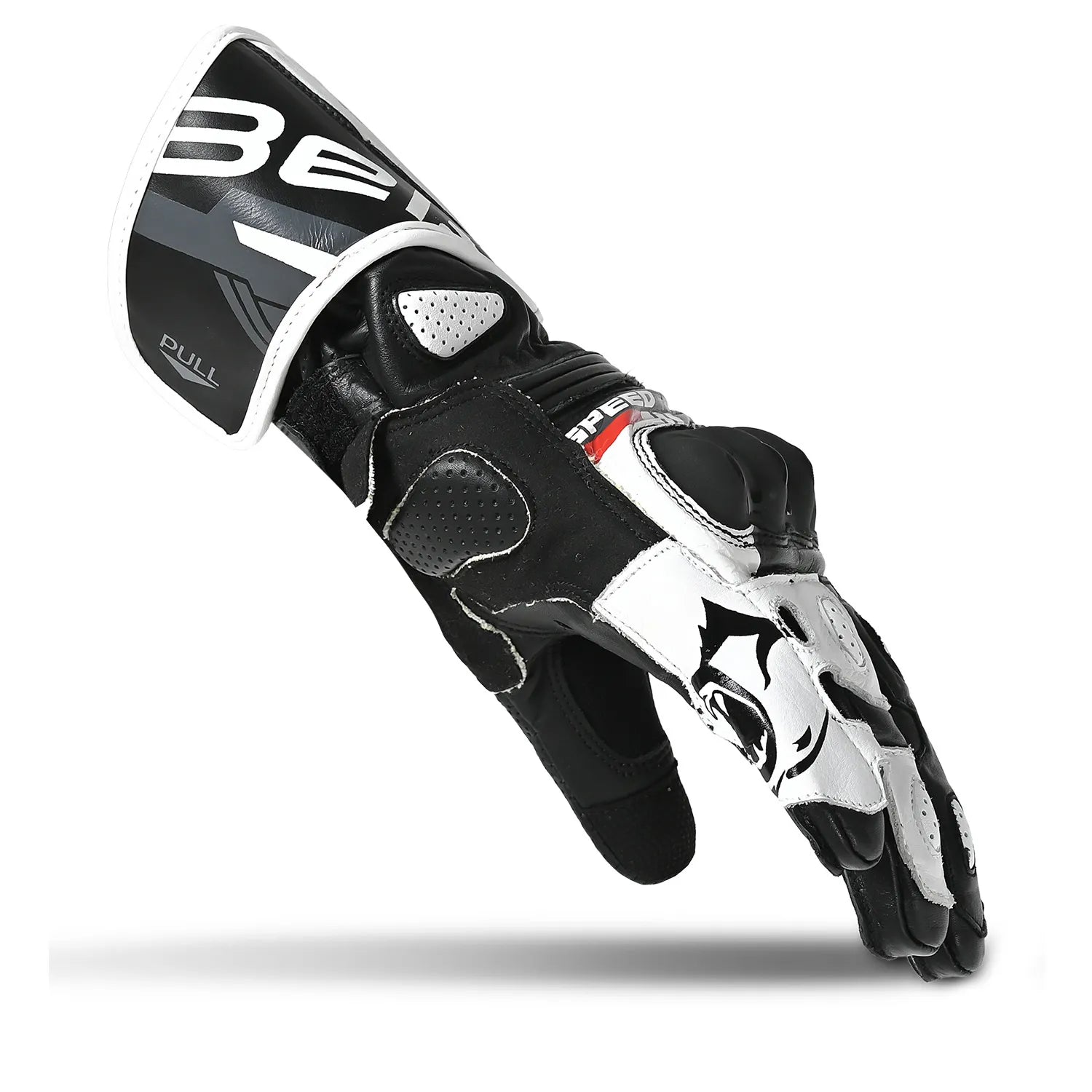 BELA LEMOX Luvas De Moto Homem Couro Preto Branco – 3 – Maximomoto PT