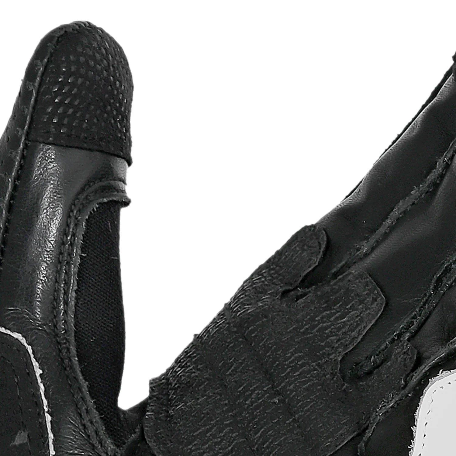 BELA LEMOX Luvas De Moto Homem Couro Preto Branco – 5 – Maximomoto PT