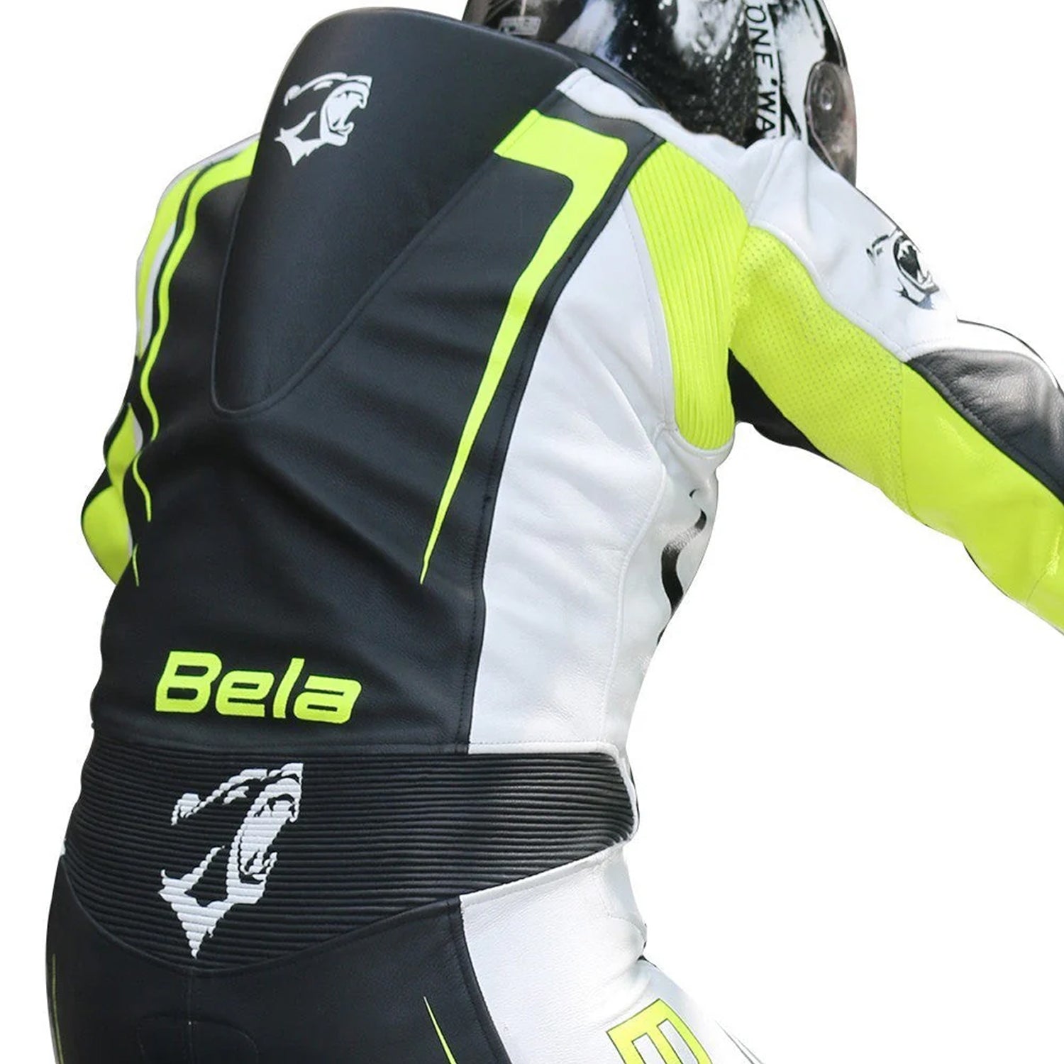 BELA MAVERICK 1 PC Motorcycle Suit White Black Fluorescent Yellow – 2 – Maximomoto PT