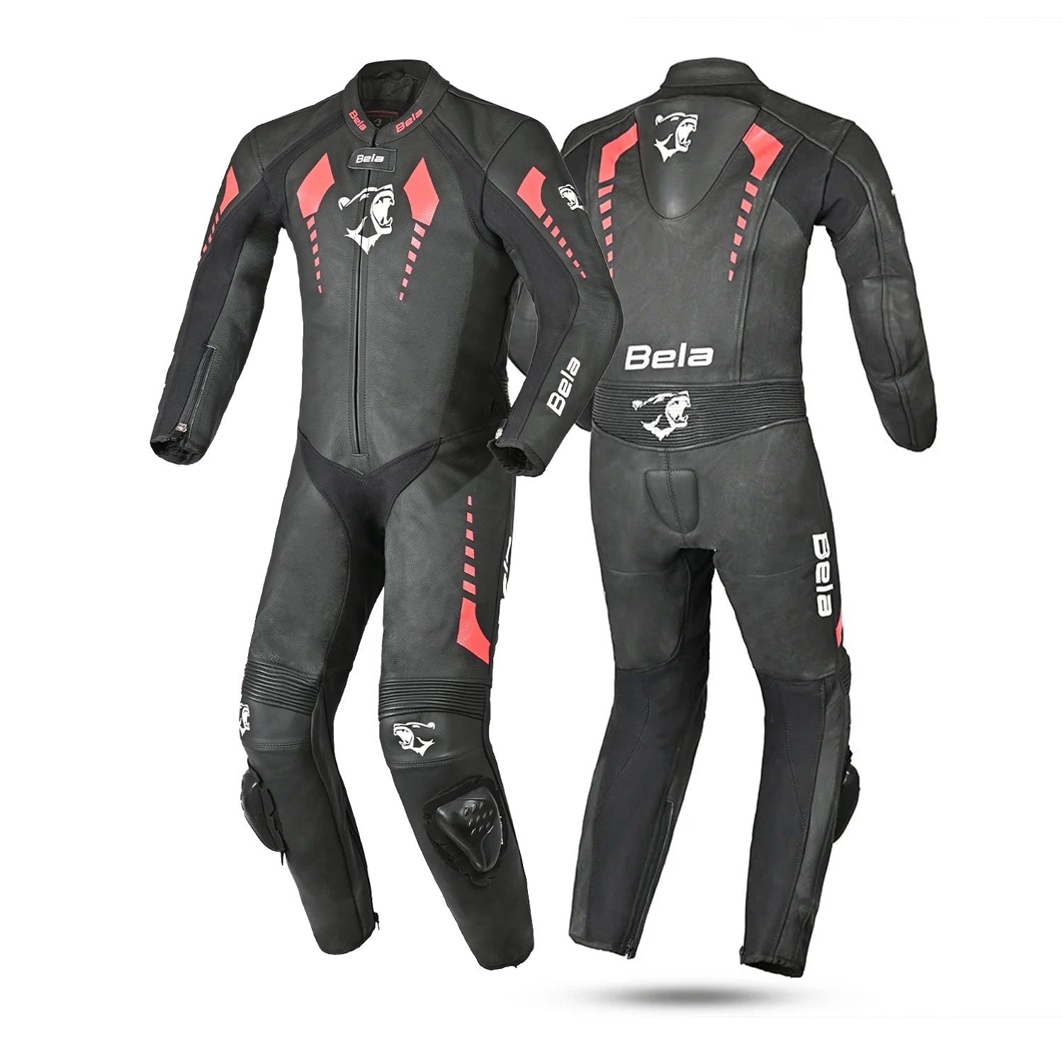 BELA ROLLOVER KIDS 1 PC Motorcycle Suit Black Red Fluorescent – 2 – Maximomoto PT