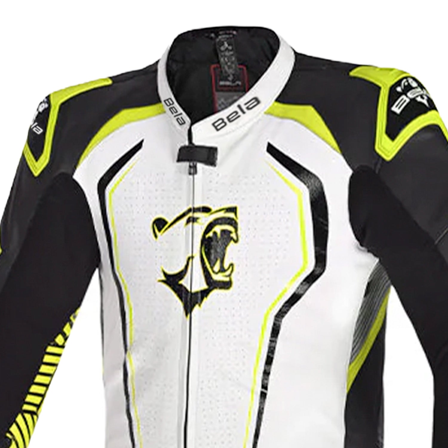 BELA North Star 2 PC Fatos De Moto Couro Branco Preto Amarillo – 4 – Maximomoto PT