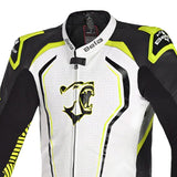 BELA North Star 2 PC Fatos De Moto Couro Branco Preto Amarillo