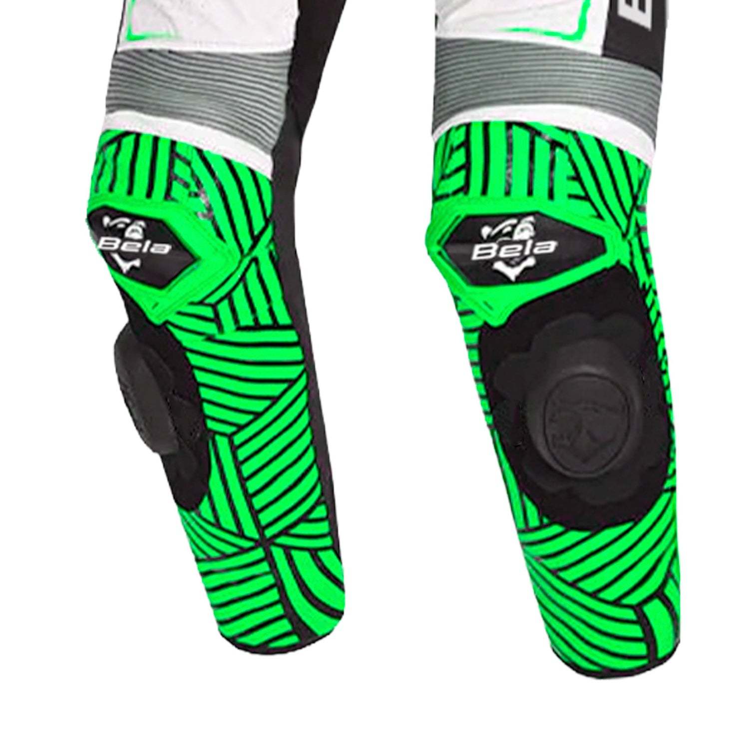 BELA NORTH STAR 1 PC Motorcycle Suits White Black Green – 4 – Maximomoto PT