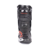 BELA SPEEDO 3.0 Black Red Leather Motorcycle Boots