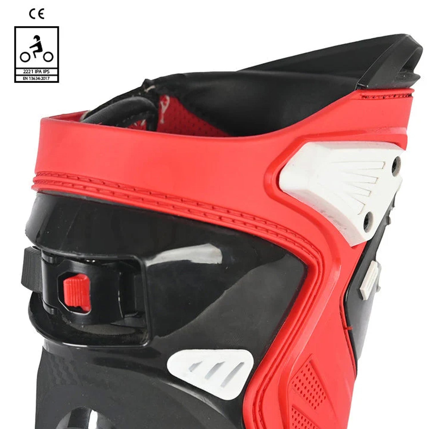 BELA RACE PRO (R-6) Leather Motorcycle Boots White Black Red – 6 – Maximomoto PT
