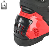 BELA RACE PRO (R-6) Leather Motorcycle Boots White Black Red
