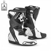 BELA RACE PRO (R-6) Leather Motorcycle Boots Black White – Maximomoto PT