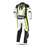BELA ROCKET KIDS 1 PC Motorcycle Suit White Fluorescent Yellow