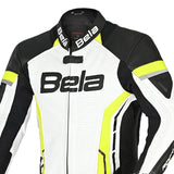 BELA ROCKET KIDS 1 PC Motorcycle Suit White Fluorescent Yellow
