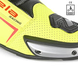 BELA SPEEDO 2.0 Motorcycle Leather Boots Black Fluorescent Yellow