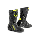 BELA THUNDER RACING Motorcycle Leather Boots Black Fluorescent Yellow