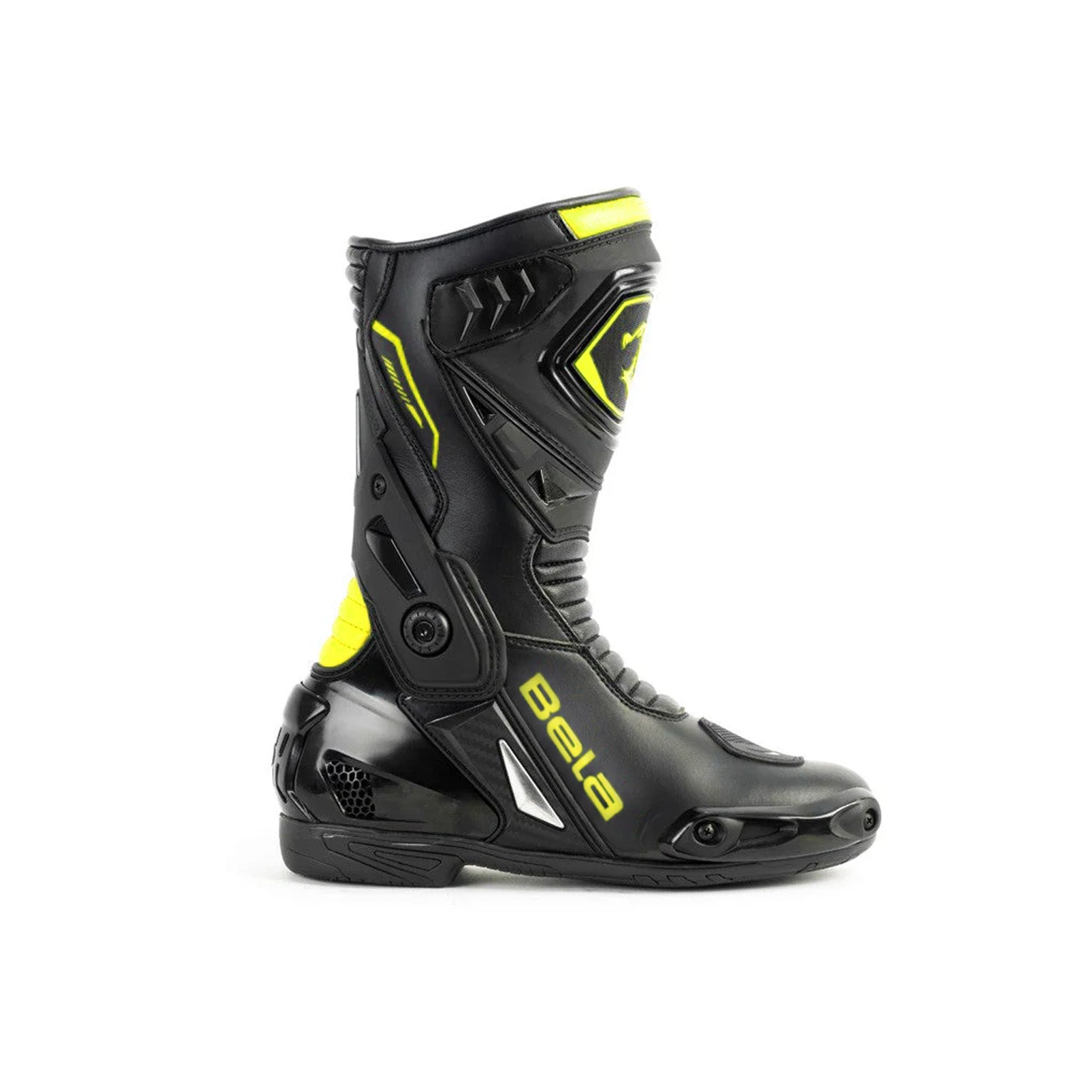 BELA THUNDER RACING Motorcycle Leather Boots Black Fluorescent Yellow – 2 – Maximomoto PT