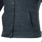 BELA Denim Senhora Moto Têxtil Casacos Preto