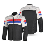 BELA Tark Casacos De Moto Textil Preto Gelo Vermelho Azul